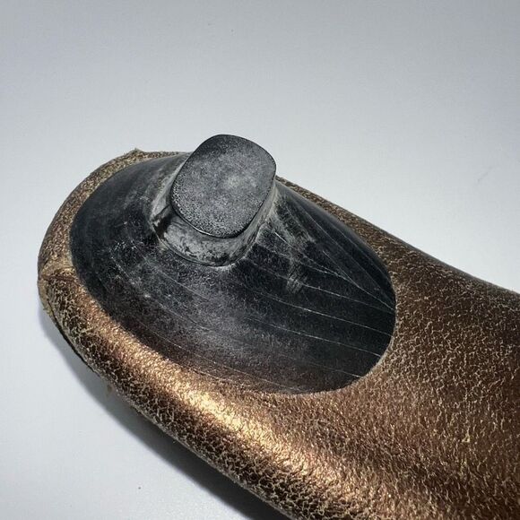 Beverly Feldman Flushed Vintage Metallic Rhinestone Kitten Heel Loafers - Picture 11 of 12